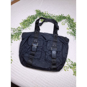 Vintage Ralph Lauren Black Tote Bag Stappy Details Collectible Purse Handbag